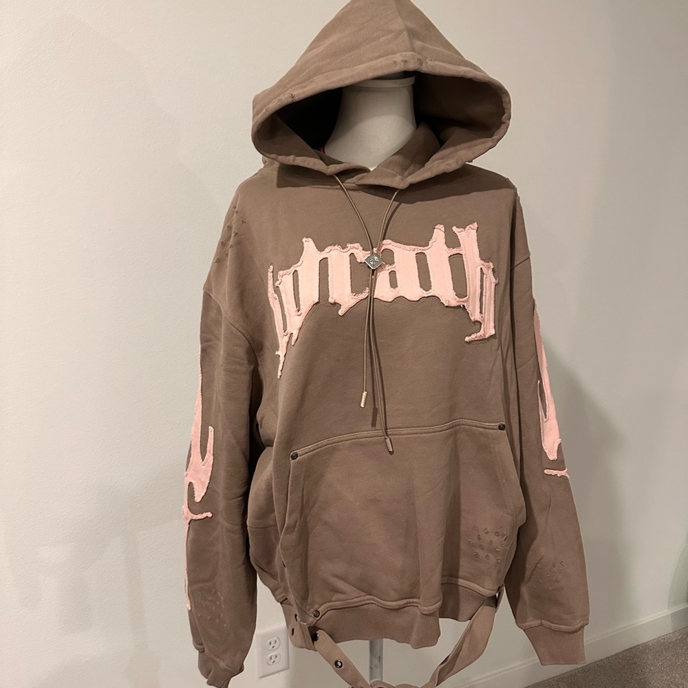 WRATHBOY -TAUPE  Heavyweight Hoodie Size L NWT Official Merch